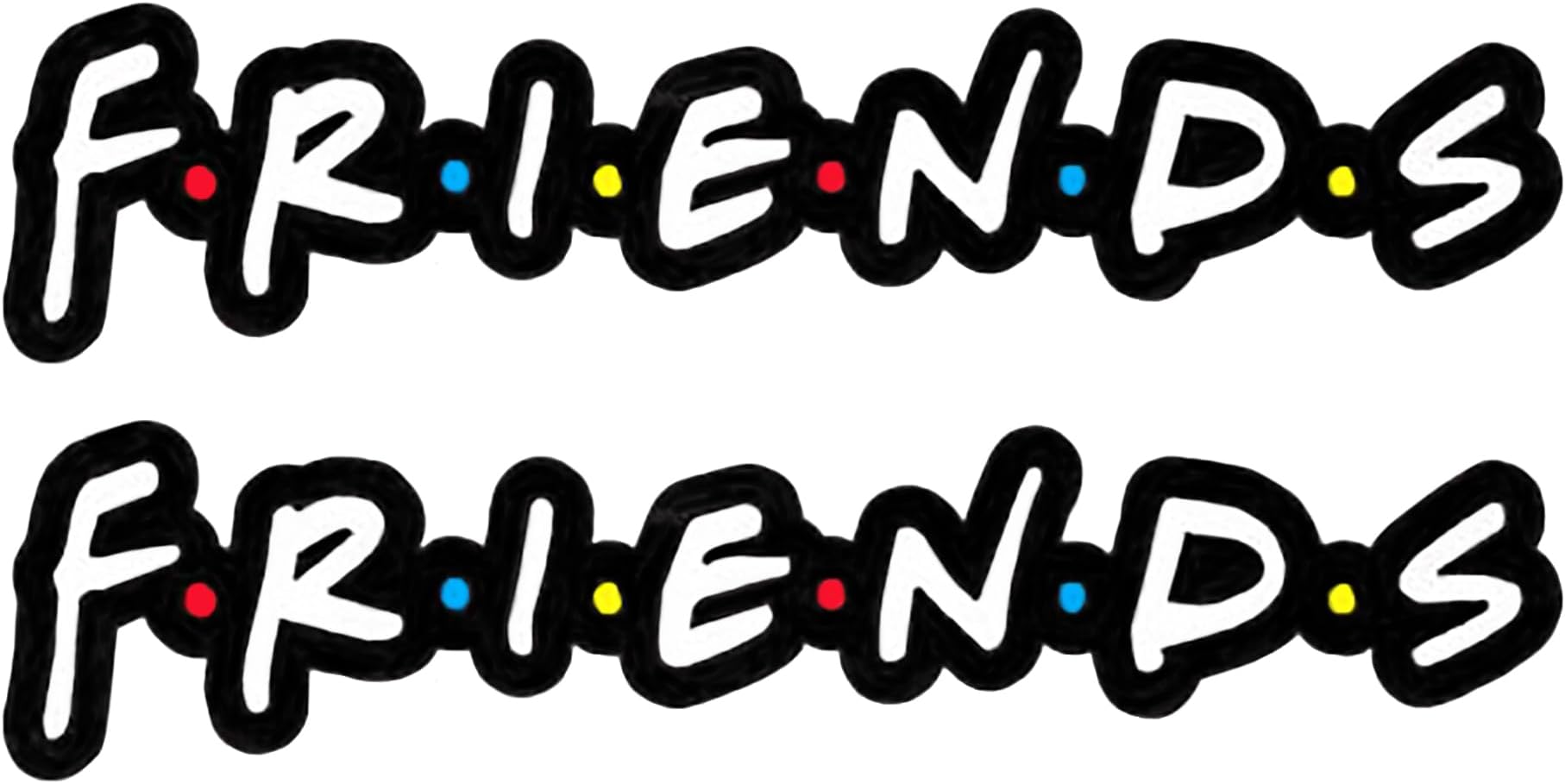 SS&Ds F.R.I.E.N.D.S Pack 0f 2 Vinyl Decal Sticker 3.5 X 0.8 Inch for Cars, Trucks, Motorcycles, Boats, Laptops, Tablets & Skateboard - 1278