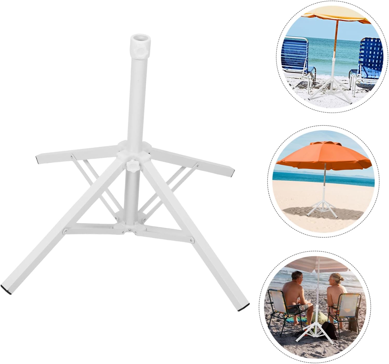 BESPORTBLE Outdoor Parasol Stand Portable Umbrella Base for Beach Garden and Patio Stable Legged Design for Wind Resistance and Easy to Carry for Umbrellas