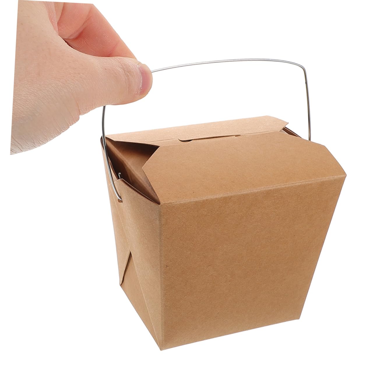50piezas Cajas De Comida Para Llevar De Cartón Con Asa Unidades De Envases De Papel Para Hamburguesas Comidas Para Llevar Para Picnics y Catering