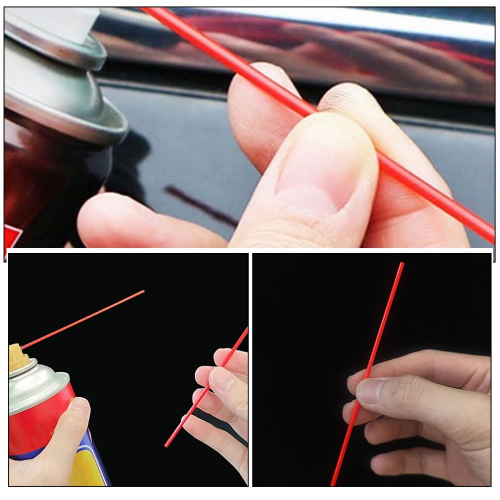 OUNONA 200pcs Spray Can Straws Extension Tubes for Precise Remover and Application Lengths Performance Tight Spaces Bulk Spray Can Accessories