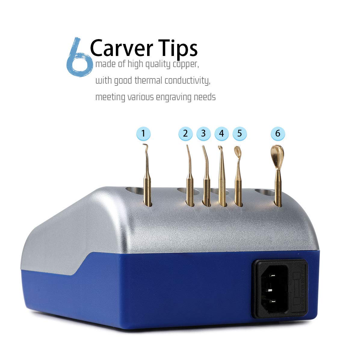 Giroflee Calla Scorpio Electric Wax Carver with Double Pens & 6 Wax Tips Carving Pencils Handheld Instrument for Waxing Lab Equipment Jewelry Wax Work JT-21 - Image 2