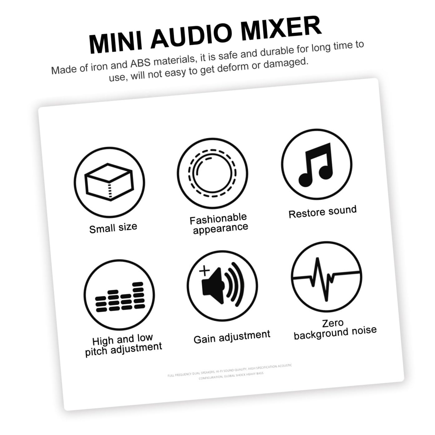 Beaupretty Mezclador Pasivo de Audio para Grabación Profesional de 4 Canales Mini Estéreo Portátil Carcasa de Hierro y Abs y Mezcla en Dispositivos Portátiles