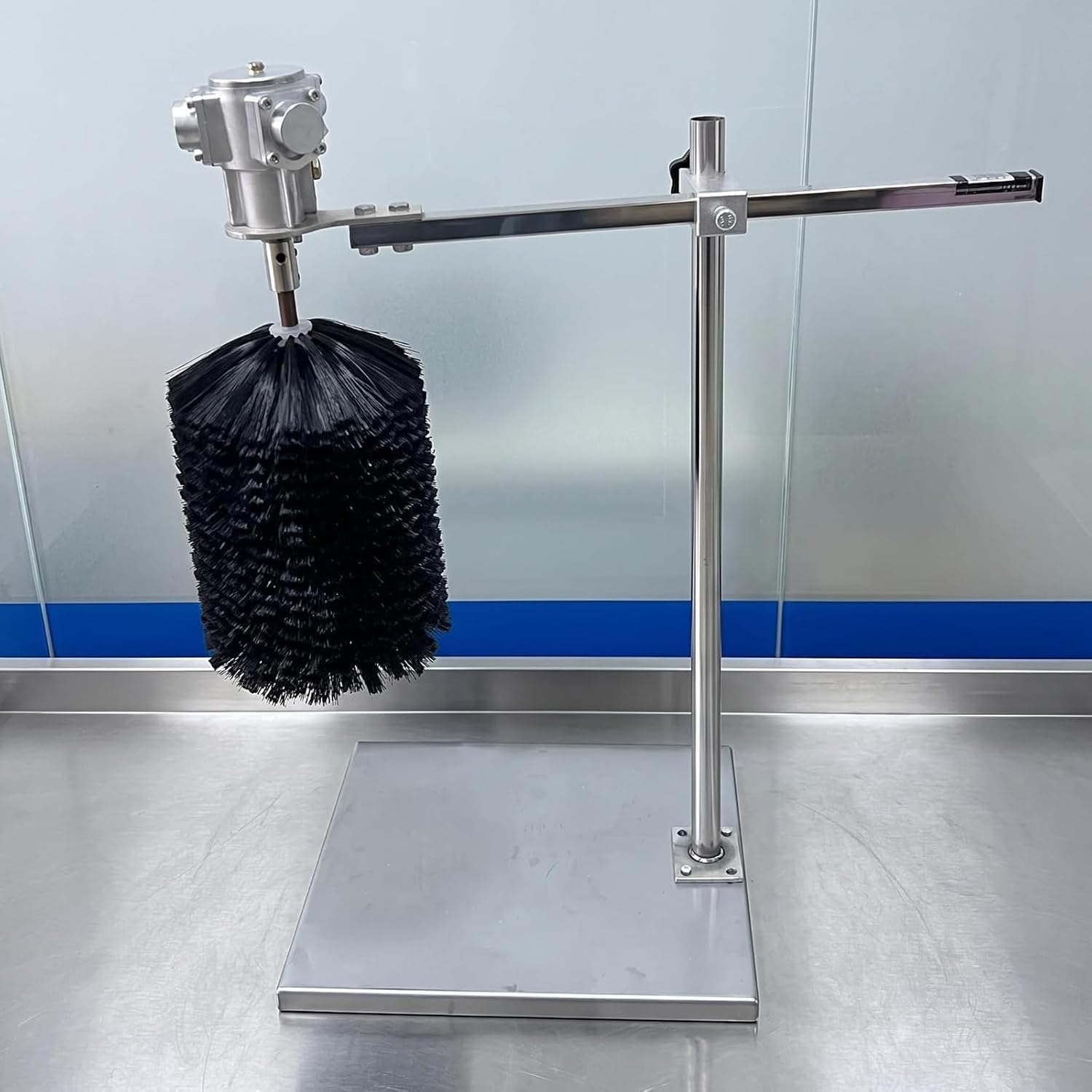 Pneumatyczna szczotka do usuwania kurzu, obrotowa nylonowa szczotka do czyszczenia 350 mm, bez iskier, do usuwania kurzu w obróbce drewna, przemysłowej, do użytku ze sprężarką powietrza B