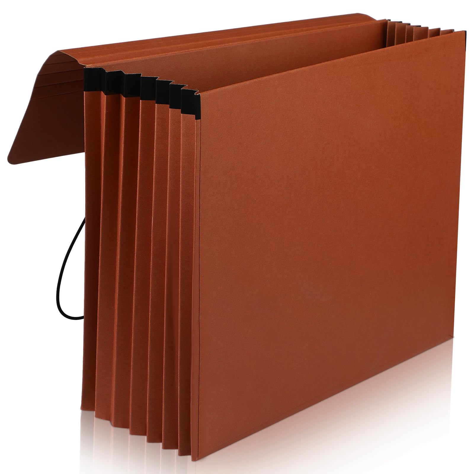 Chuangdi 1 Pc Expanding File Folder with Flap 5.3" Expansion, Expandable File Wallet with Elastic Cord Closure, Letter Size Heavy Duty Document