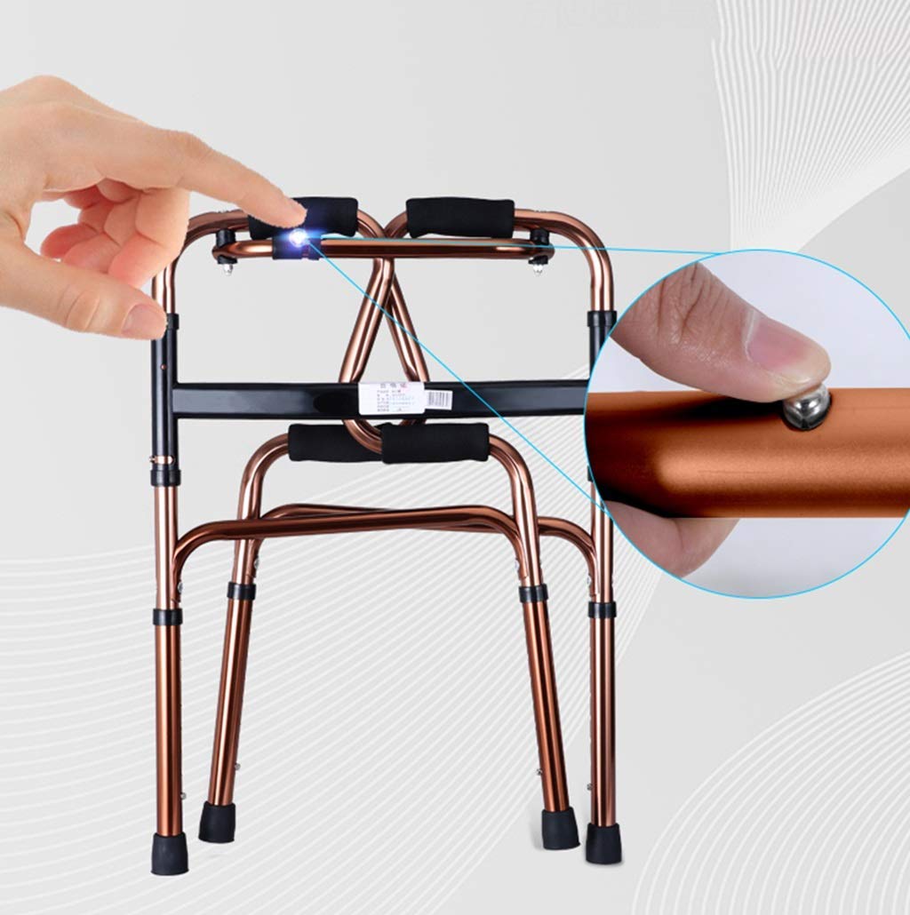 Ausilio per la deambulazione per la Mobilità Pieghevole con tavola da Bagno Deambulatore per Arti Inferiori con Telaio per Anziani assistito in Alluminio Leggero