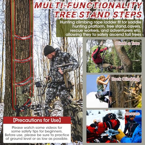 Mydrissu Auxiliar de vara de escalada de 4 degraus, bastões de escalada de caça, escadas, escadas de