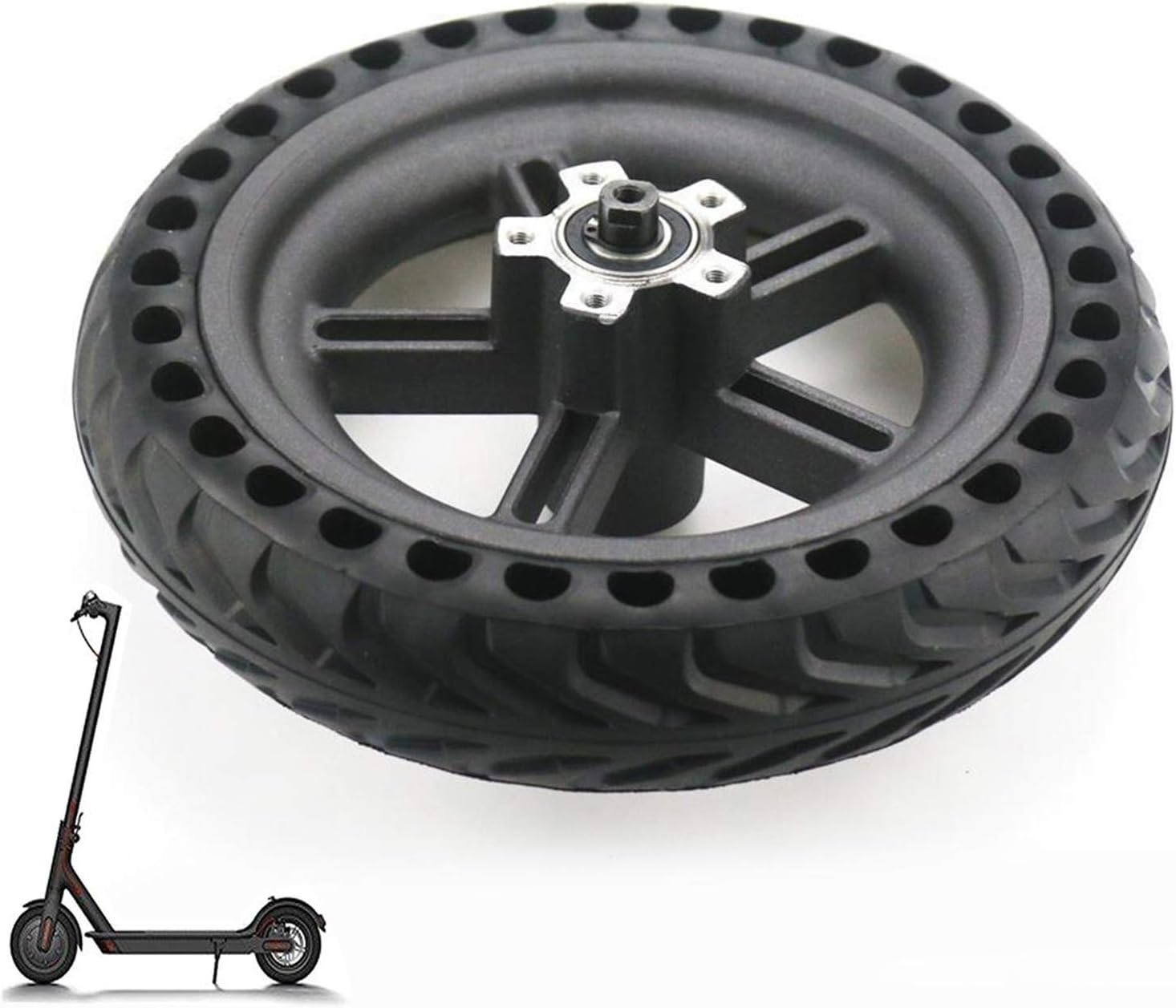EMEBAYTire and Hub Set For Xiaomi M365 Electric Scooter, Whole Tire Wheel Hub Explosion-Proof Tire Set Anti-Skidding Tyre Wheels