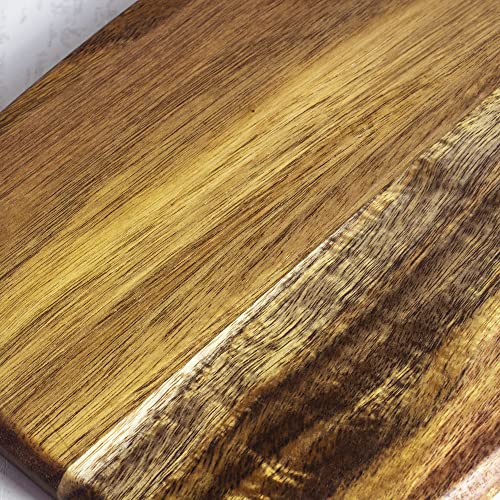 Tabla rectangular de madera Acacia con mango miniatura 5