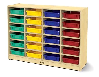 Jonti-Craft 0625JC 24 Bins Mobile Storage with Colored Bins
