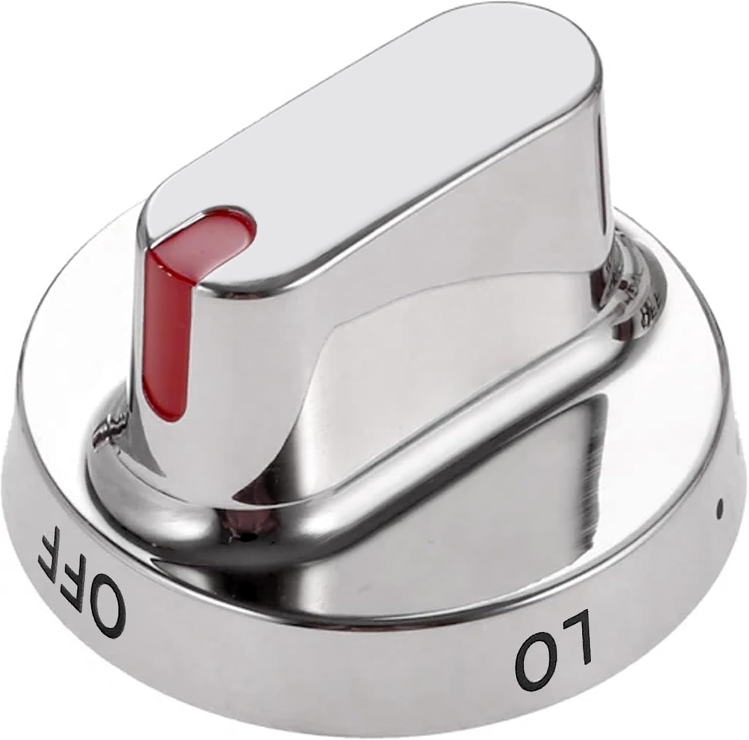 DG64-00347B Stove Knob Replacement for Samsung Gas Range Oven, 1 Pack | Replaces DG64-00472A AP5949297 PS9865173, D-Shape Shaft, Reinforced Center Ring, Silver Finish