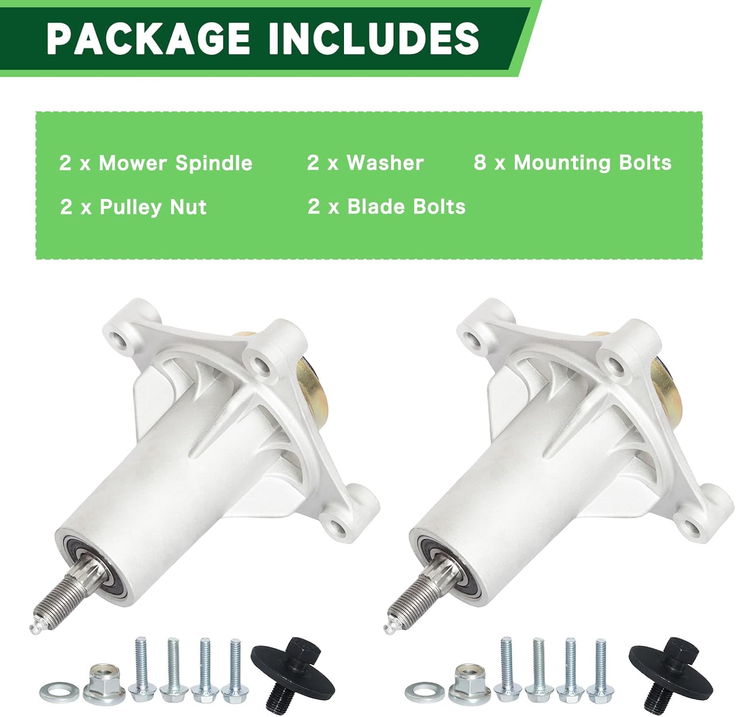 187292 192870 567253301 587819701 Spindle Assembly Fit for 42" 46" 48" 54" Mower Deck Husqvarna yth22v46 yth24v48 yth18K46 yth18542 YTA22V46 z254 Craftsman yt3000 YS4500 YT4000 Lawn Mower 2 PACK