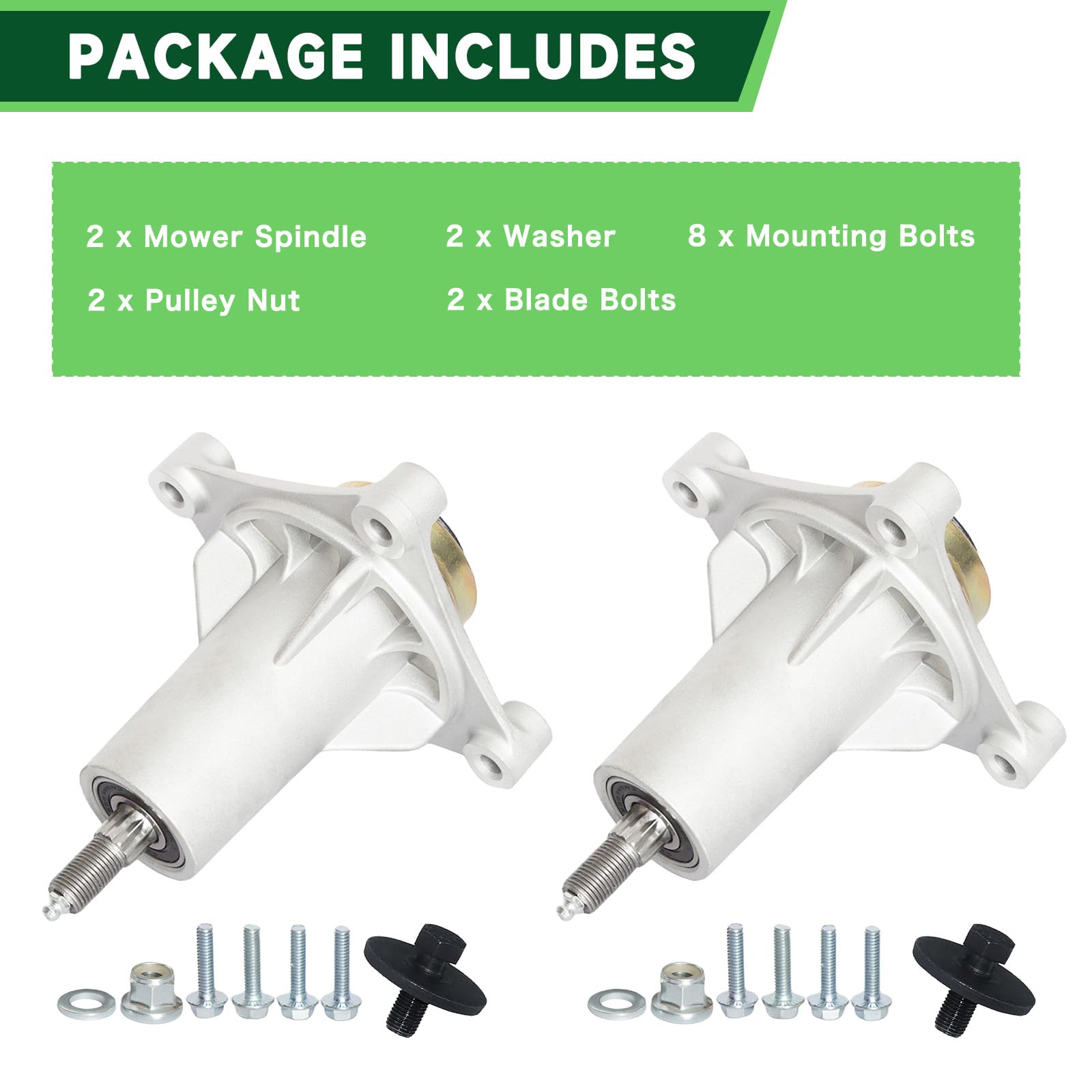 Juego de 2 husillos para cortacésped Husqvarna 532187282/AYP 187292 192870/ Ariens 21546238 21546299