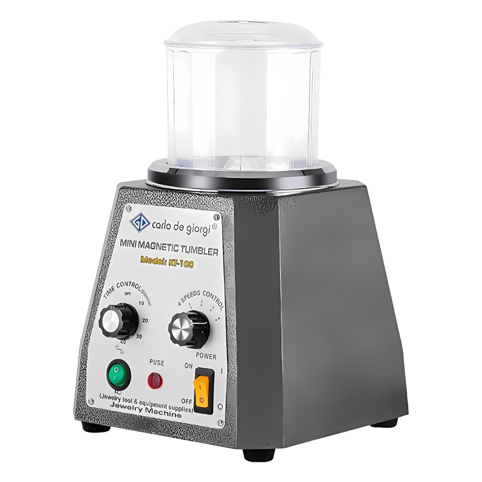 Polerka Magnetyczna Biżuterii 2000-2800rpm Bęben 400-800g Metal Polishing Maszyna Złoto Srebro Miedź Stal Nierdzewna Małe Precyzyjne Elementy(KT100)