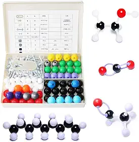 LINKTOR Kit de modelo molecular de química (239 peças), conjunto de estudantes ou professores para aprendizagem de química orgânica e inorgânica, motivar o entusiasmo por aprender e aumentar a imaginação do espaço
