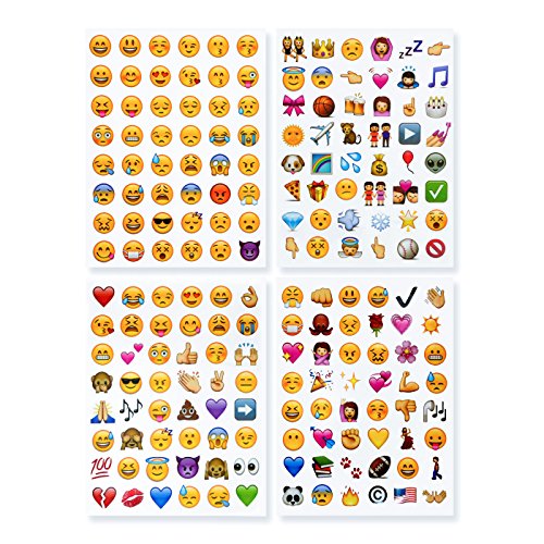 NOVSIX 16 Pack Emoji Sticker Set, Instagram, Facebook, Twitter, Pegatina Emoji de iPhone, 2 tamaños Cover
