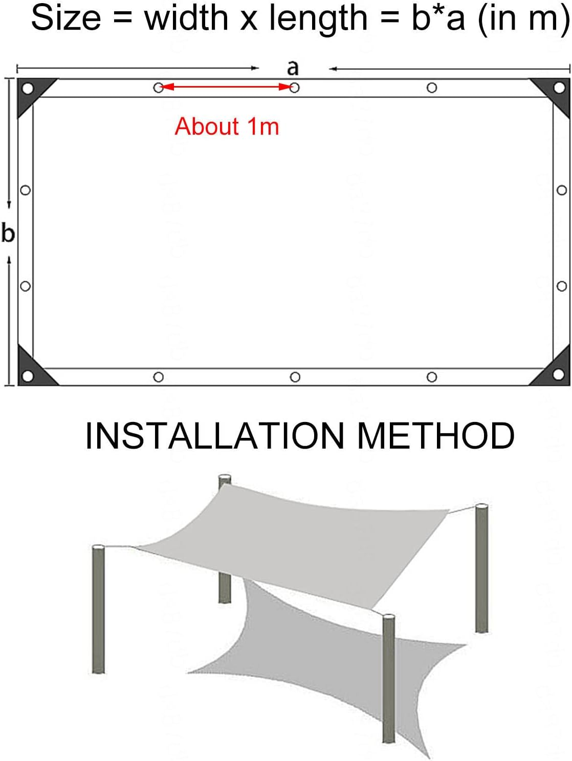 Jolan Shade Cloth for Pergola,Beige Shade Netting 1m 2m 3m 4m 5m 6m 7m 8m 9m,Shade Sails,90% Sunblock Shade Net,with Grommets,Shade Mesh Tarp, for Garden Greenhouse Patio Car,Beige-7x12m(23 * 39.4ft)