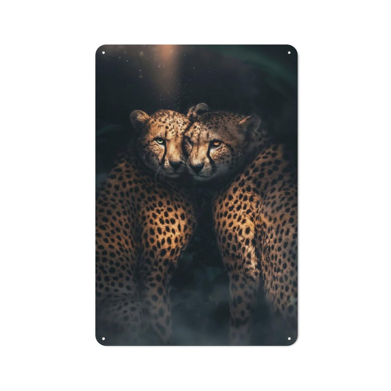 Junmoney Cheetah Love Metal Wall Sign 30X20cm Featuring For Living Room Wall, For Decorating Living Rooms And Feature Walls