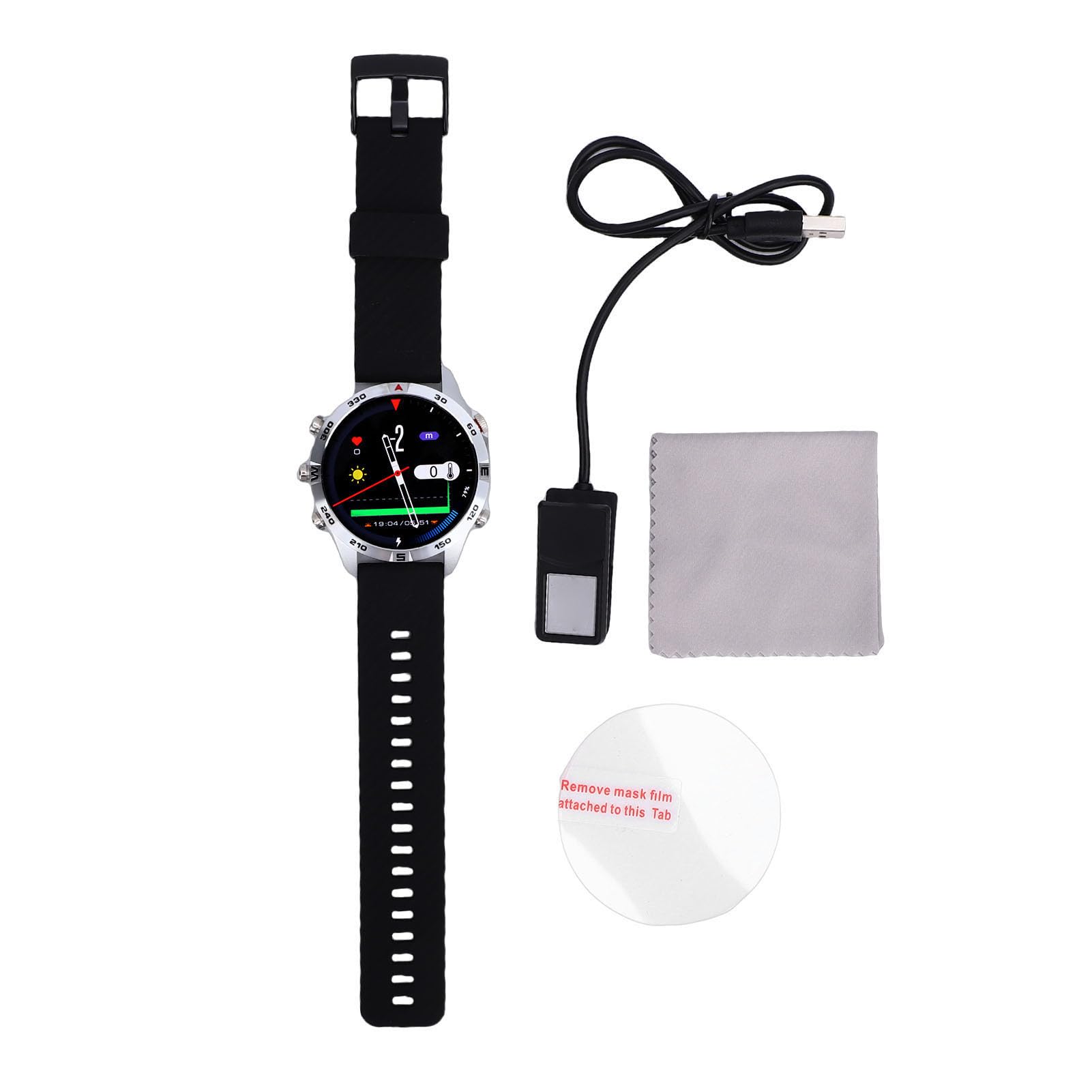 Montre de Plongée, Ordinateur de Plongée Intelligent en Alliage de Zinc, écran de 1,43 Pouces avec Capteur de Profondeur, Idéal pour Les Plongeurs Professionnels et Les Activités