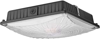 1000LED LED Canopy Light Fixture, 26W/ 39W/ 52W/ 65W Seletable, 4000K/5000K Seletable, High lumens Engergy Saving, 10" x 10", AC100-277V, Waterproof IP65, Corridor Light, UL DLC 5.1 Premium Listed