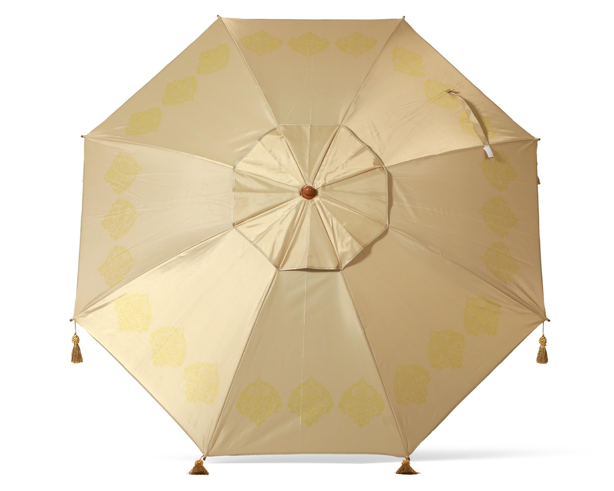 Atosa Sombrilla de Playa ø desde 180 a 240 cm de Aluminio Modelo Oriental con Flecos con UPF 50+ Disponible en Varios Colores