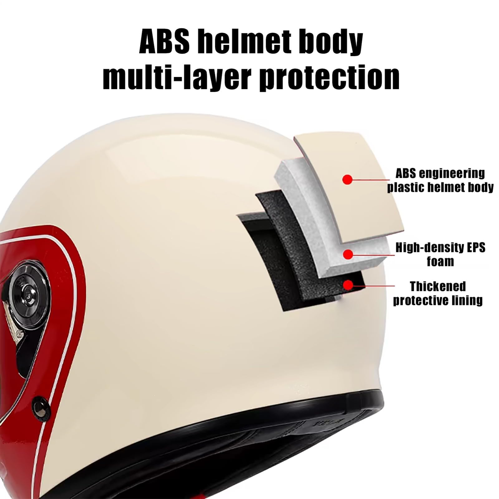 Trendiger Retro-Motorrad-Integralhelm, Offroad-Motorradhelm Mit Visier, Geeignet Für Erwachsene Männer Und Frauen, Cruise-Motorradhelm, DOT/ECE-Zertifiziert