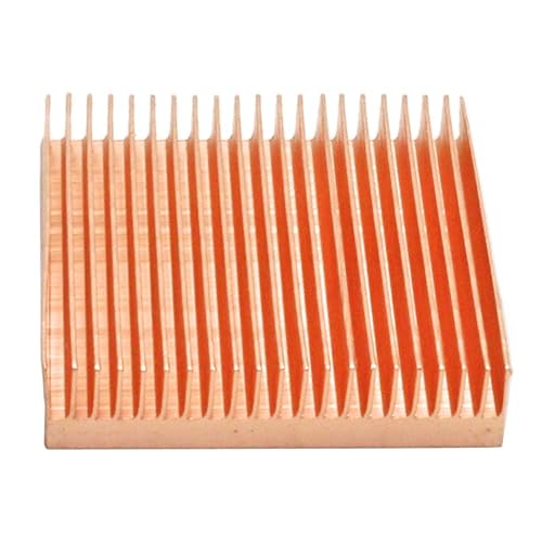 Miniatura 5 de Disipador de calor de cobre puro de 0.98 x 0.98 x 0.28 pulgadas0.984 in x 0.984 in x 0.276 in, disipador de calor de aleta para impresora