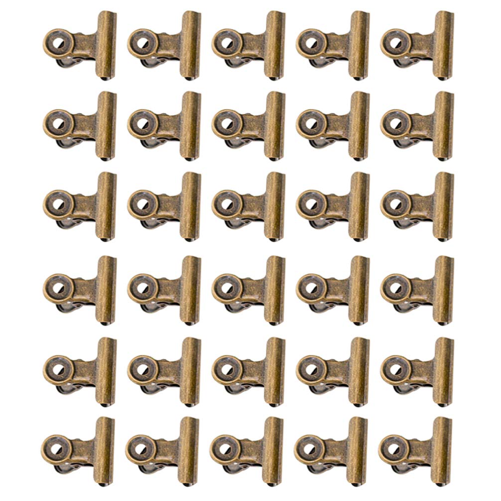 Segregatory, 40 szt. Metalowe klipsy Bulldog, klipsy zawiasowe, klipsy do papieru, metalowe klipsy składane