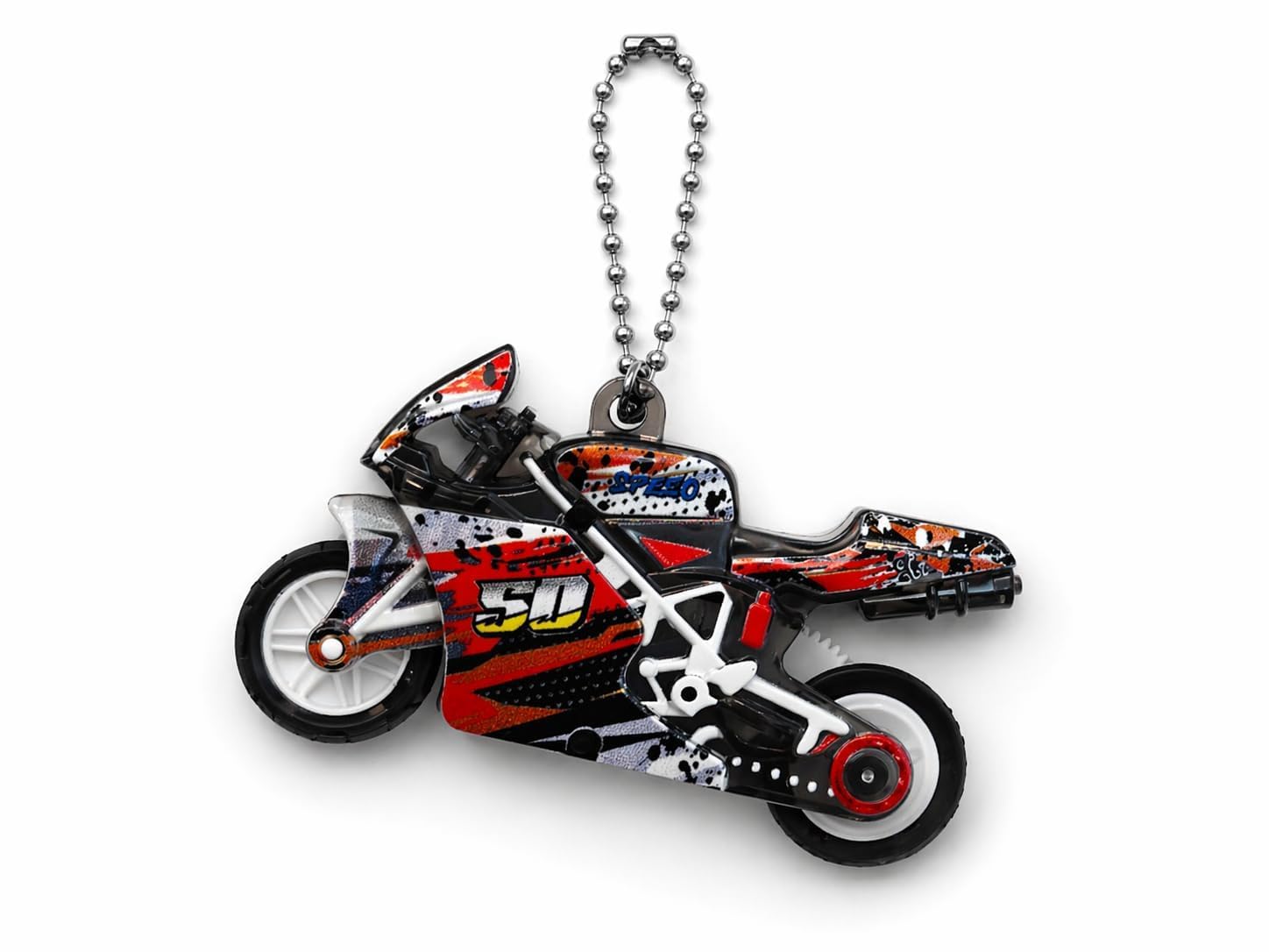 Generic Sparkling Stunt Bike Toy Keychain for Kids - Image 1