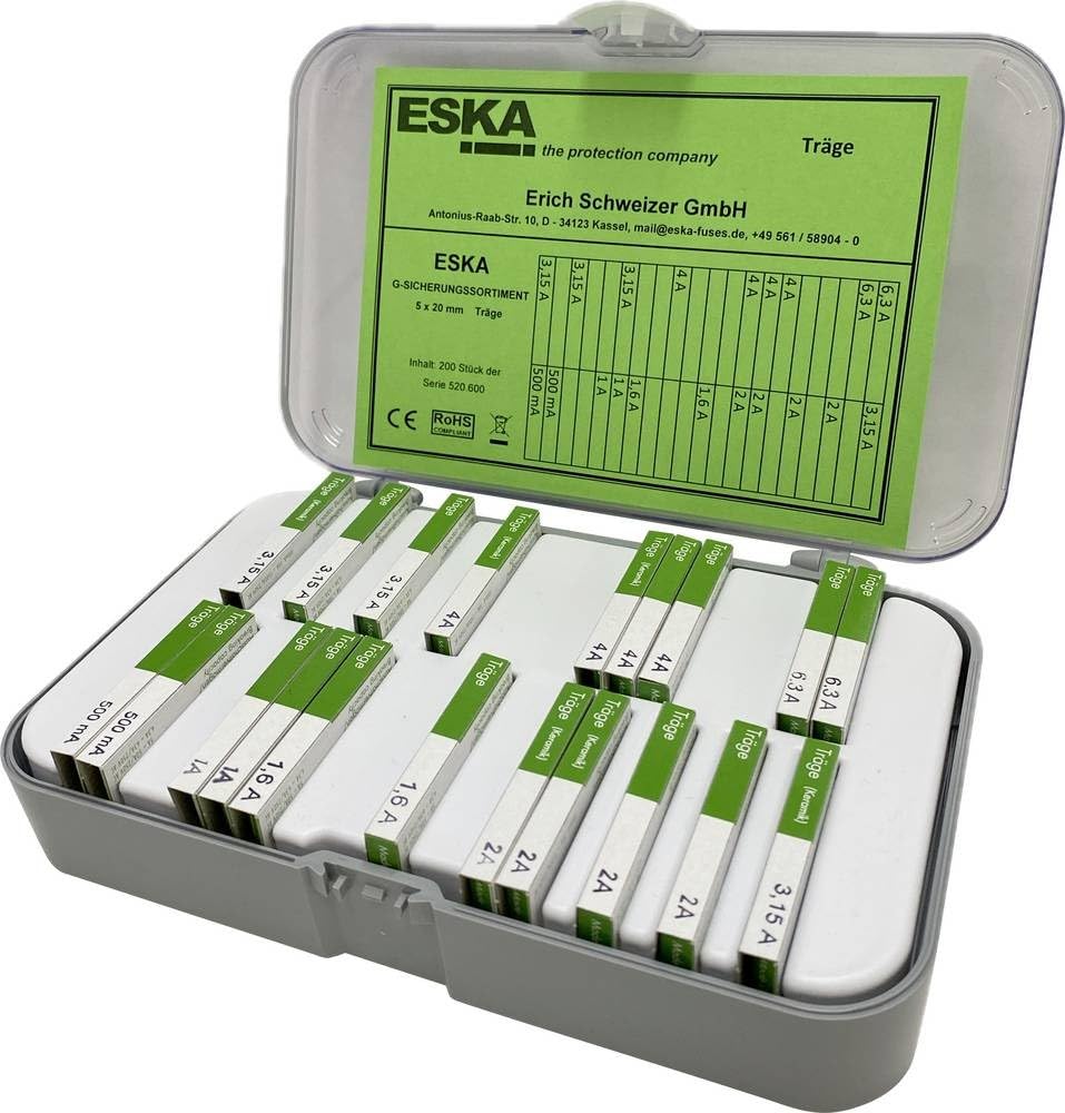 ESKA Sicherungssortiment 522805 – 5 x 20 mm, time-lag