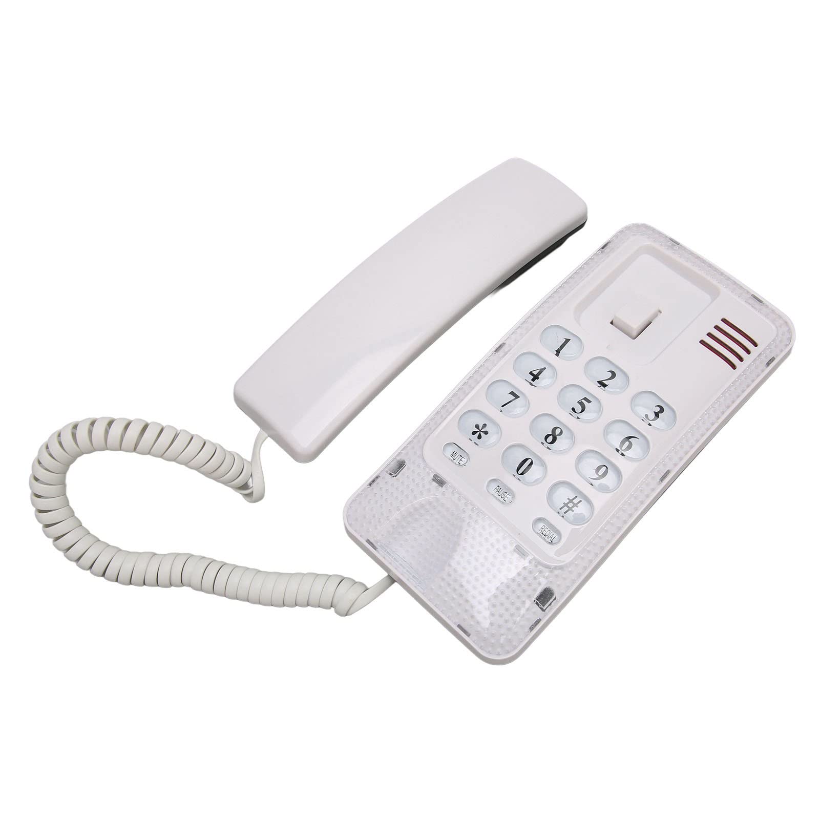 Desktop Landline, Wall Mounted Wired Telephone Old Retro Wall Phone One Key Redial, Flash, Mute, Pause Function Wired Landline Desktop House Phone