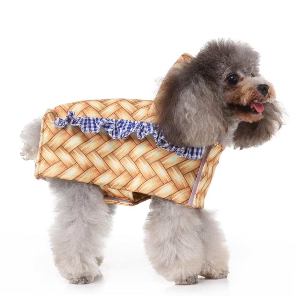 Disfraz cesta divertido para perro talla XL amarillo miniatura 5