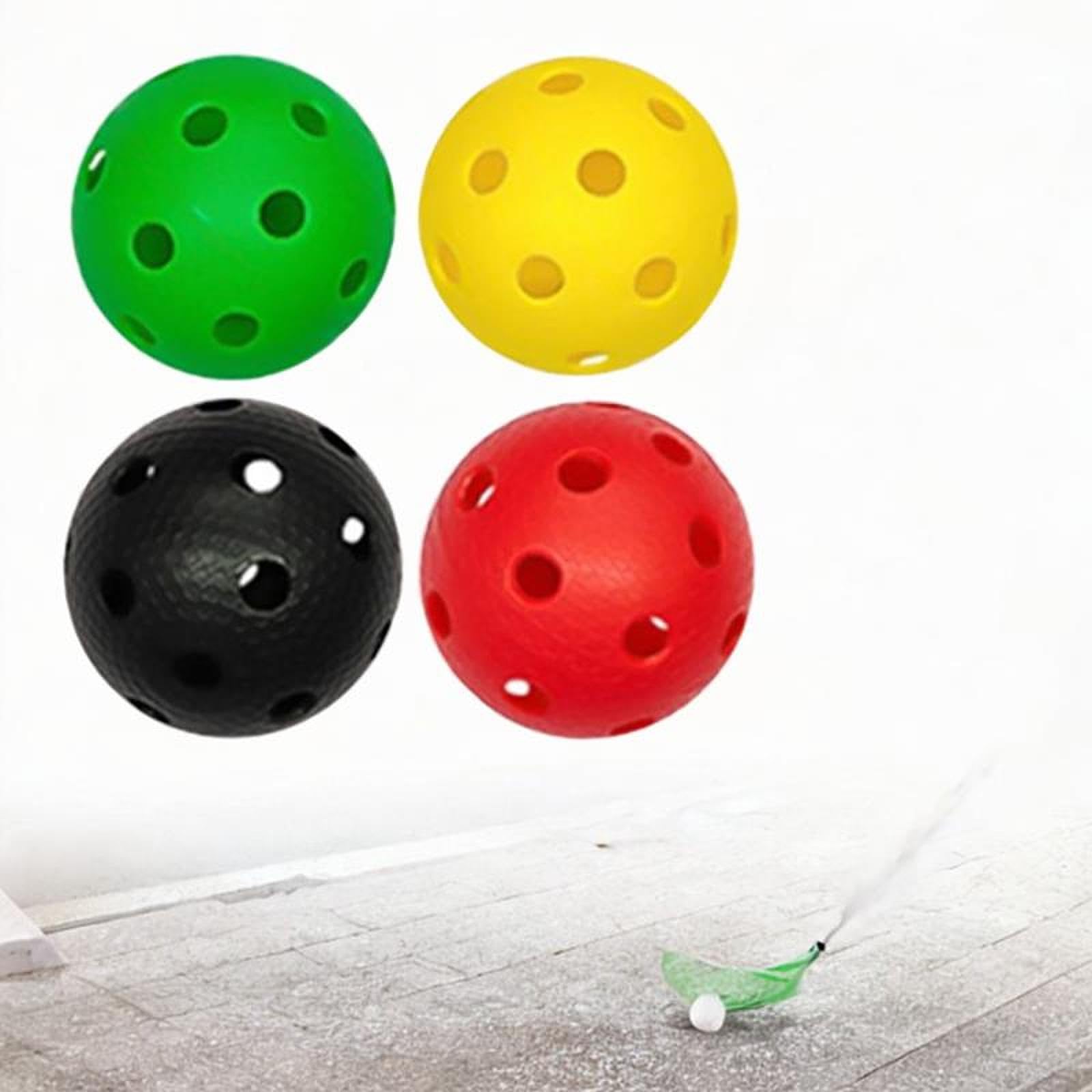 4X Balles de Floorball Balles de Compétition Balles de Remplacement Unihockey Balles de Floorball pour Les Athlètes Professionnels d'Entraînement de