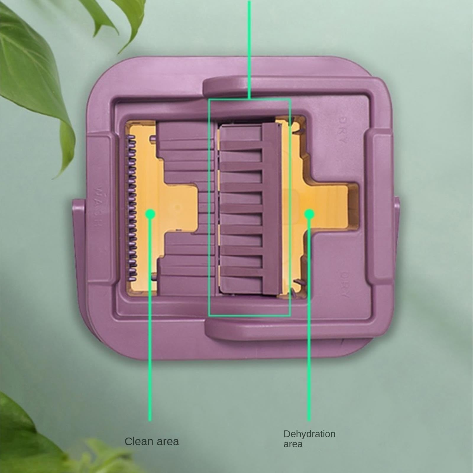 Mopas de Limpieza Suelos Cocina Cubo De Fregona Plana Acero Inoxidable para Secar Trapeador Que No Se Lava A Mano Rotatorio Automático Humidificador Fregonas De Limpiezas