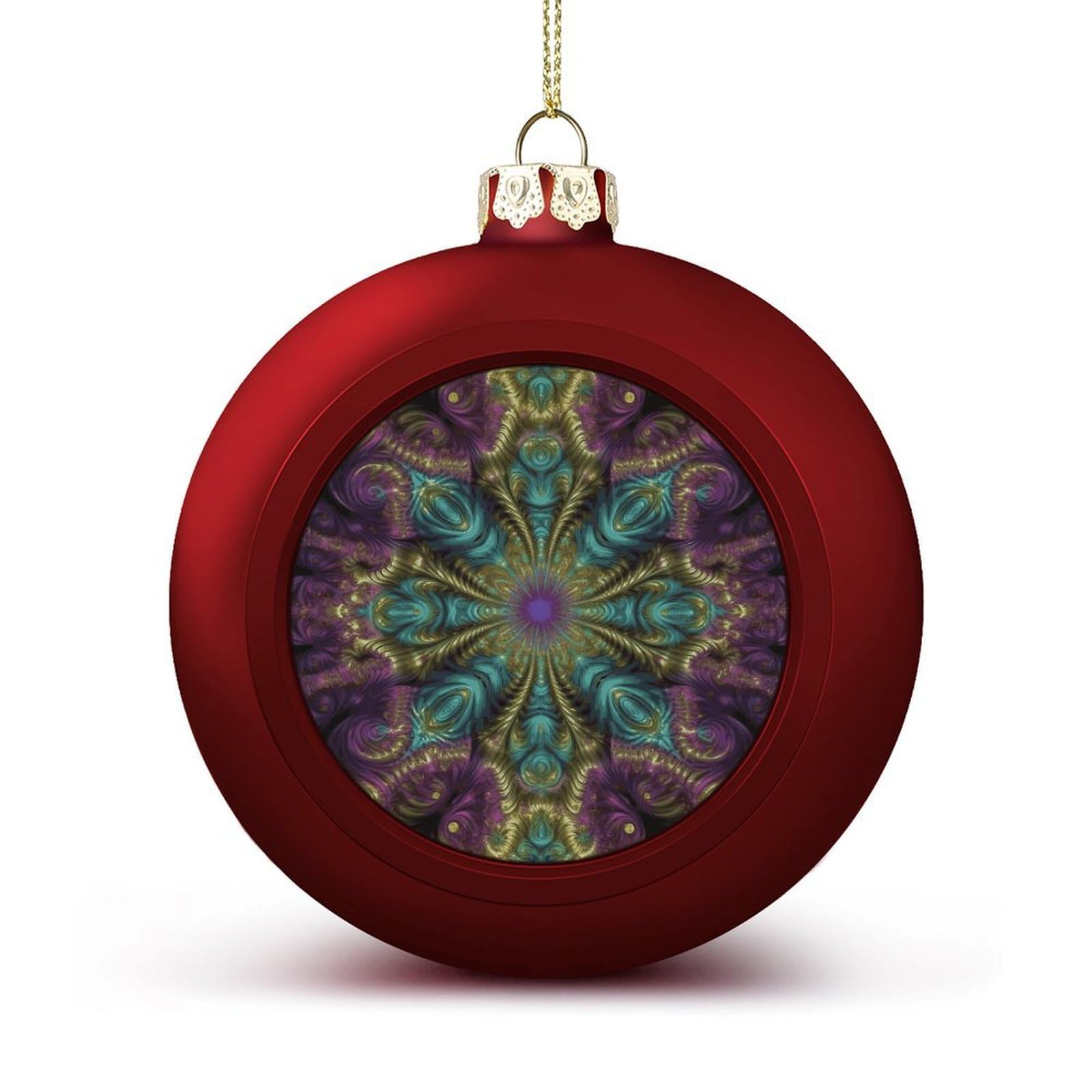 Fractal Art Christmas Balls Ornaments for Xmas Christmas Tree 1.6" Hanging Shatterproof Xmas Balls Hanging Decor Pendants for Holiday Party Outdoor Indoor DIY Craft Supplies