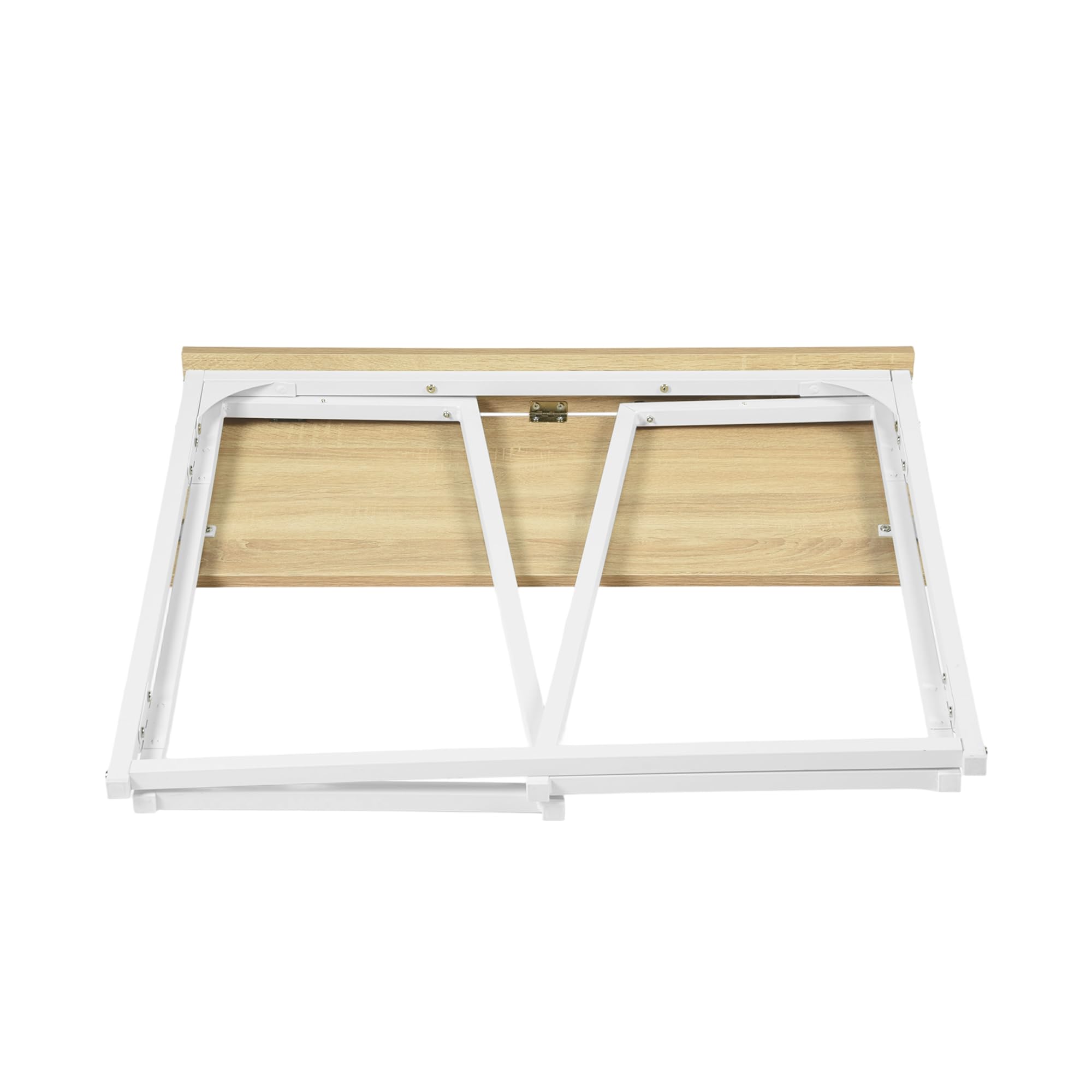 FurnitureR - Mesa Plegable de Dibujo, Oficina, Bandeja de Madera y Marco metálico, fácil de Guardar y Transportar, Artistas, Estudiantes creativos, Oak, 80 x 40 x 74 cm