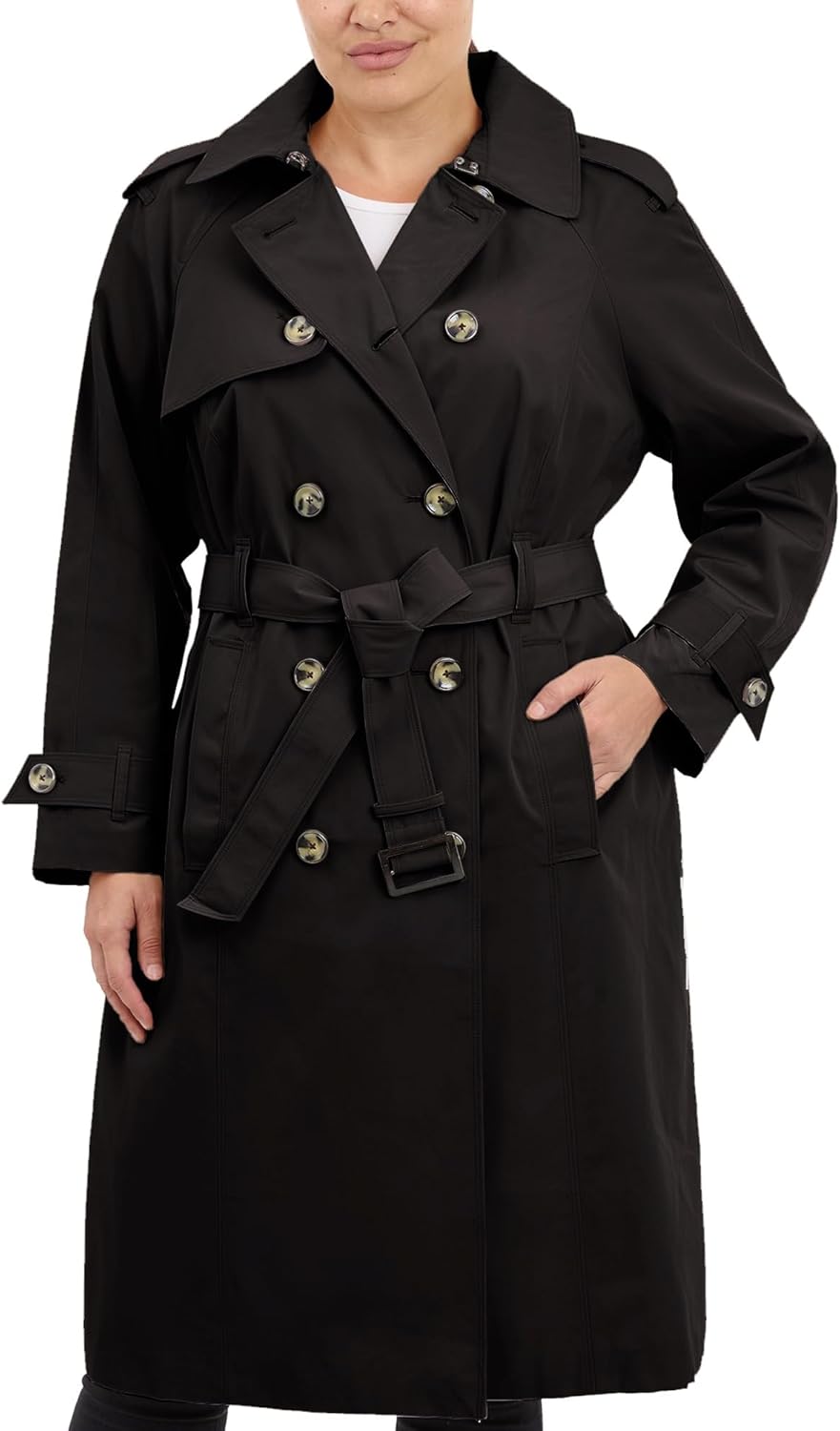 London Fog Womens 34 Length Double-Breasted Trench Liberia Ubuy - Main Image