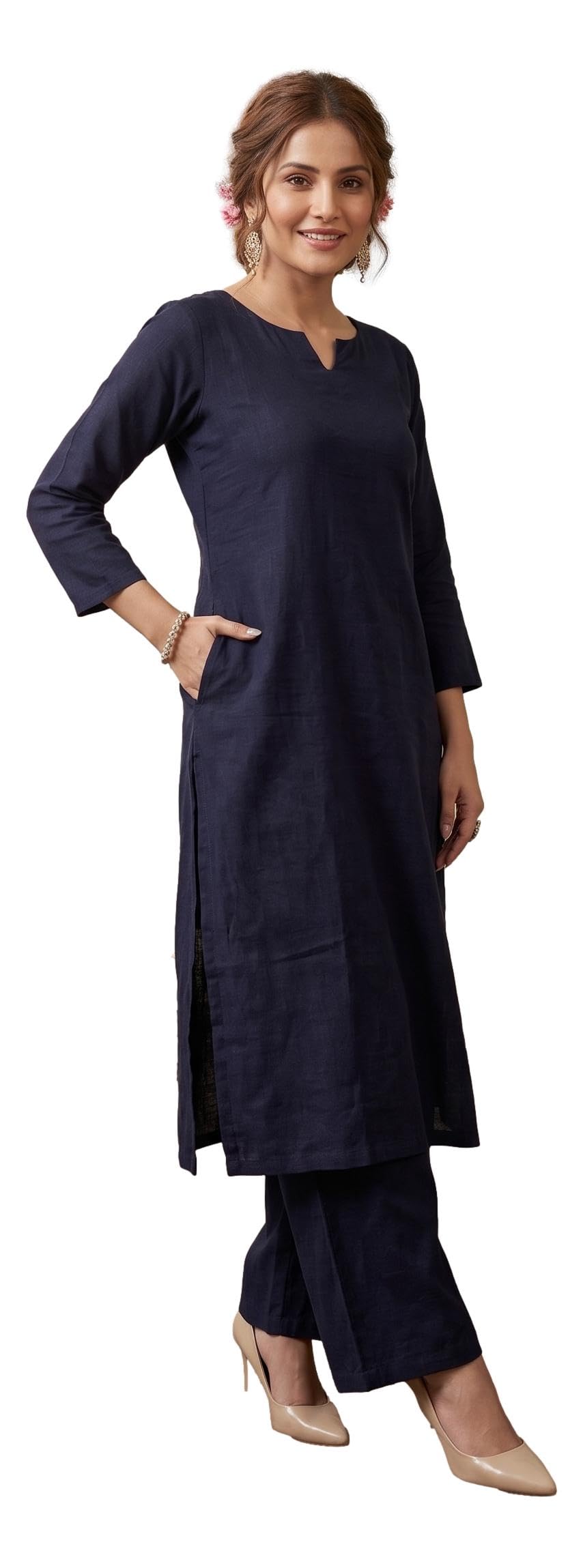 Cotton CoordSet | Designed for Comfort |Elasticated Palazzo | Pocket|RAINB-picture-16