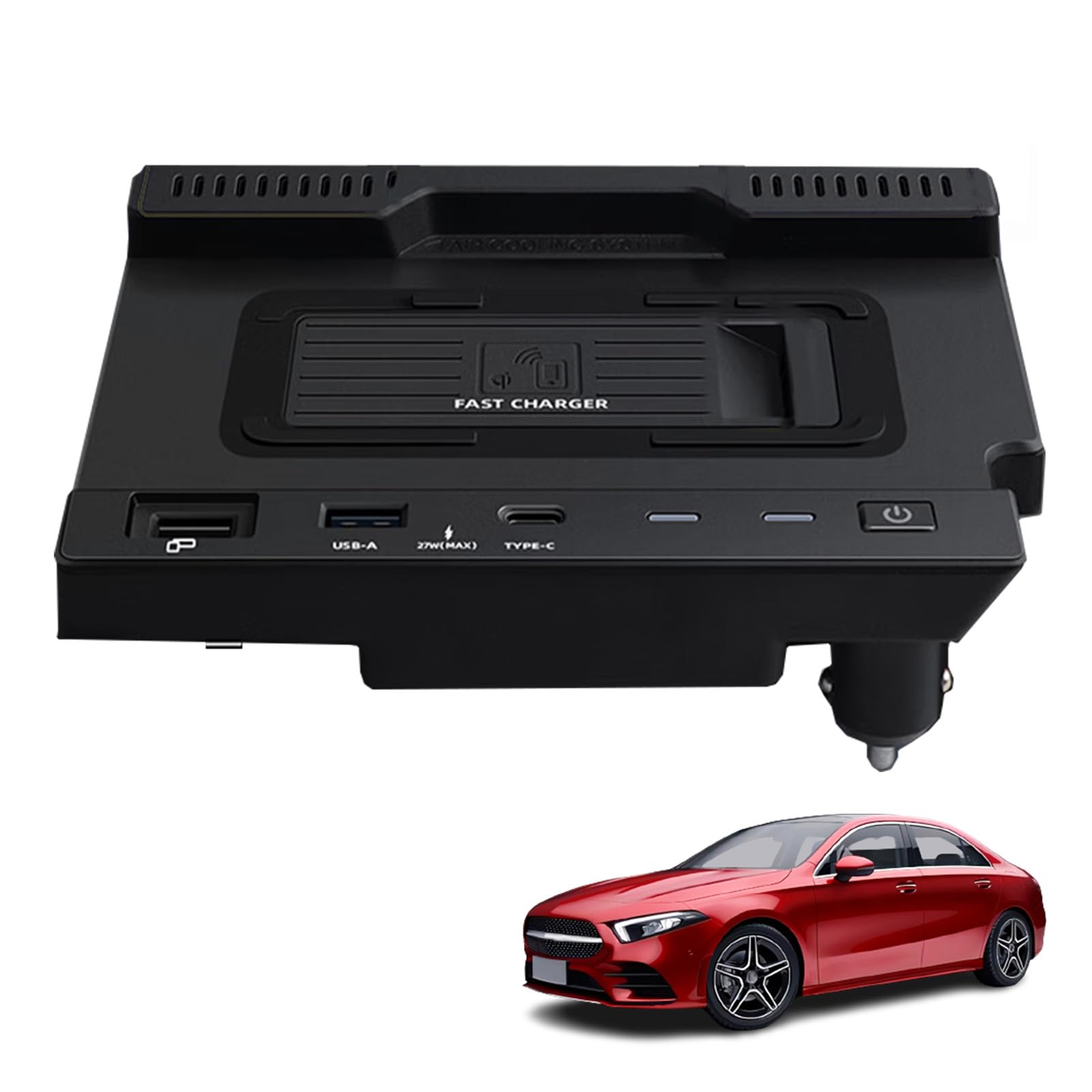 Tapis de chargement rapide 15W pour Mercedes Classe A et GLA sans fil