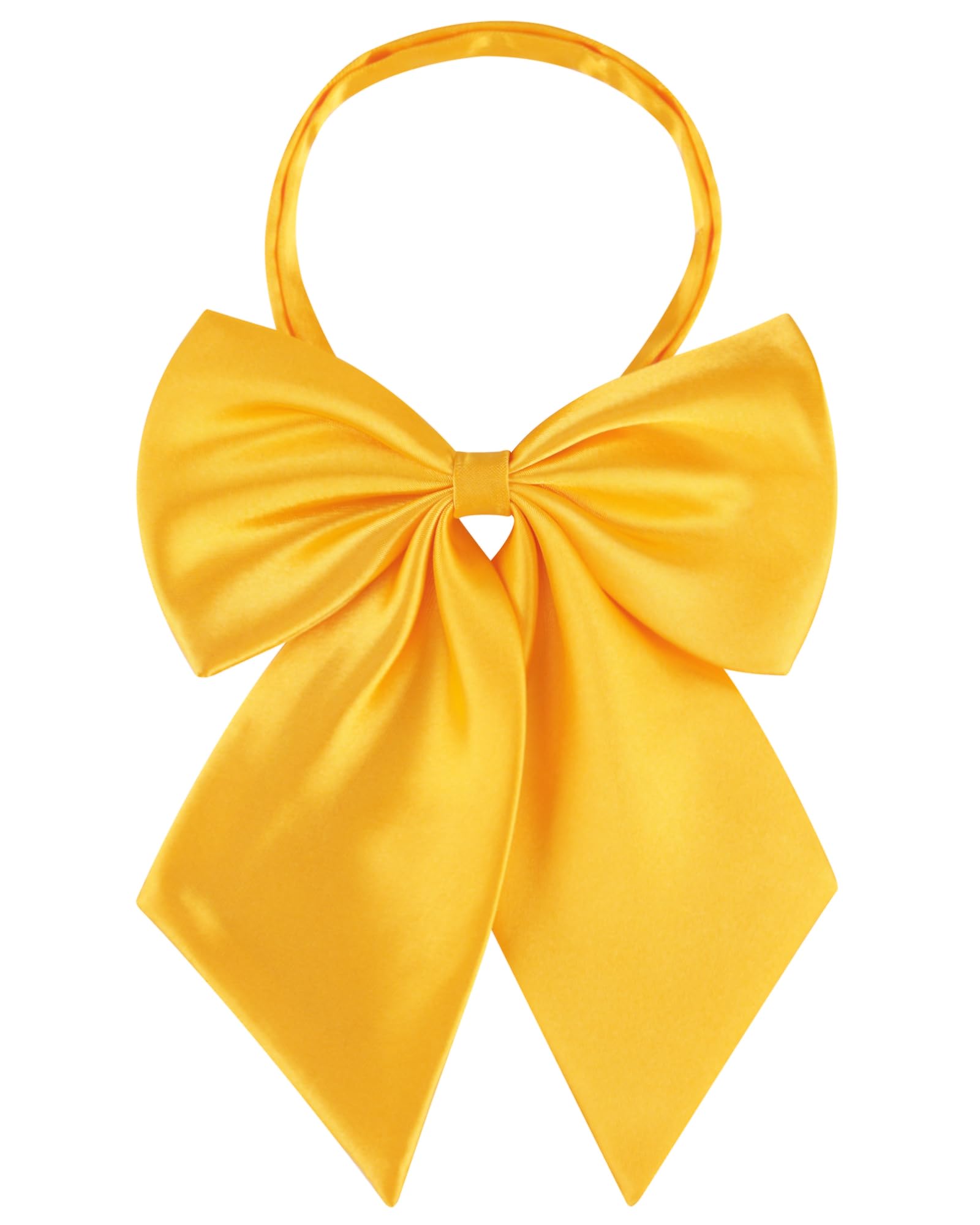AWAYTR Ladies Adjustable Pre Tied Bowtie - Solid Color Bow Ties for Women