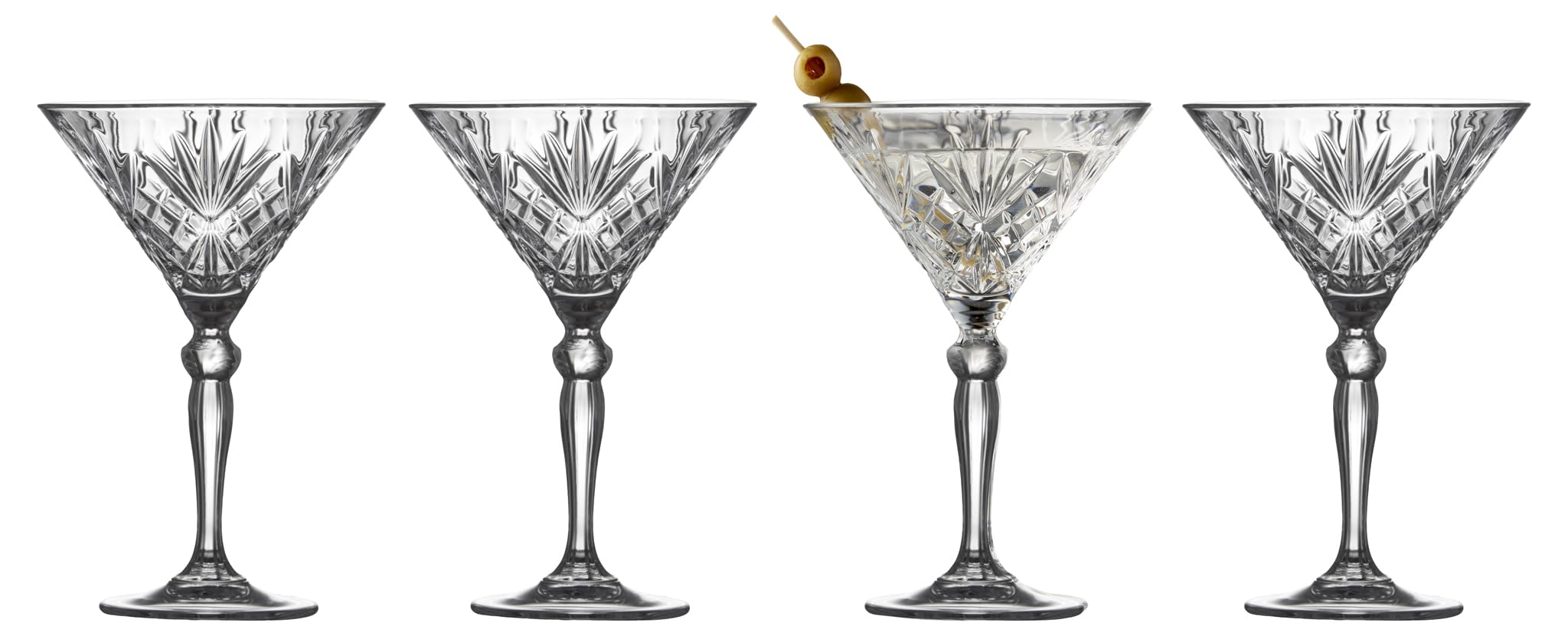 Verre à cocktail coffret de 4 pièces en cristal à offrir pour une crémaillère