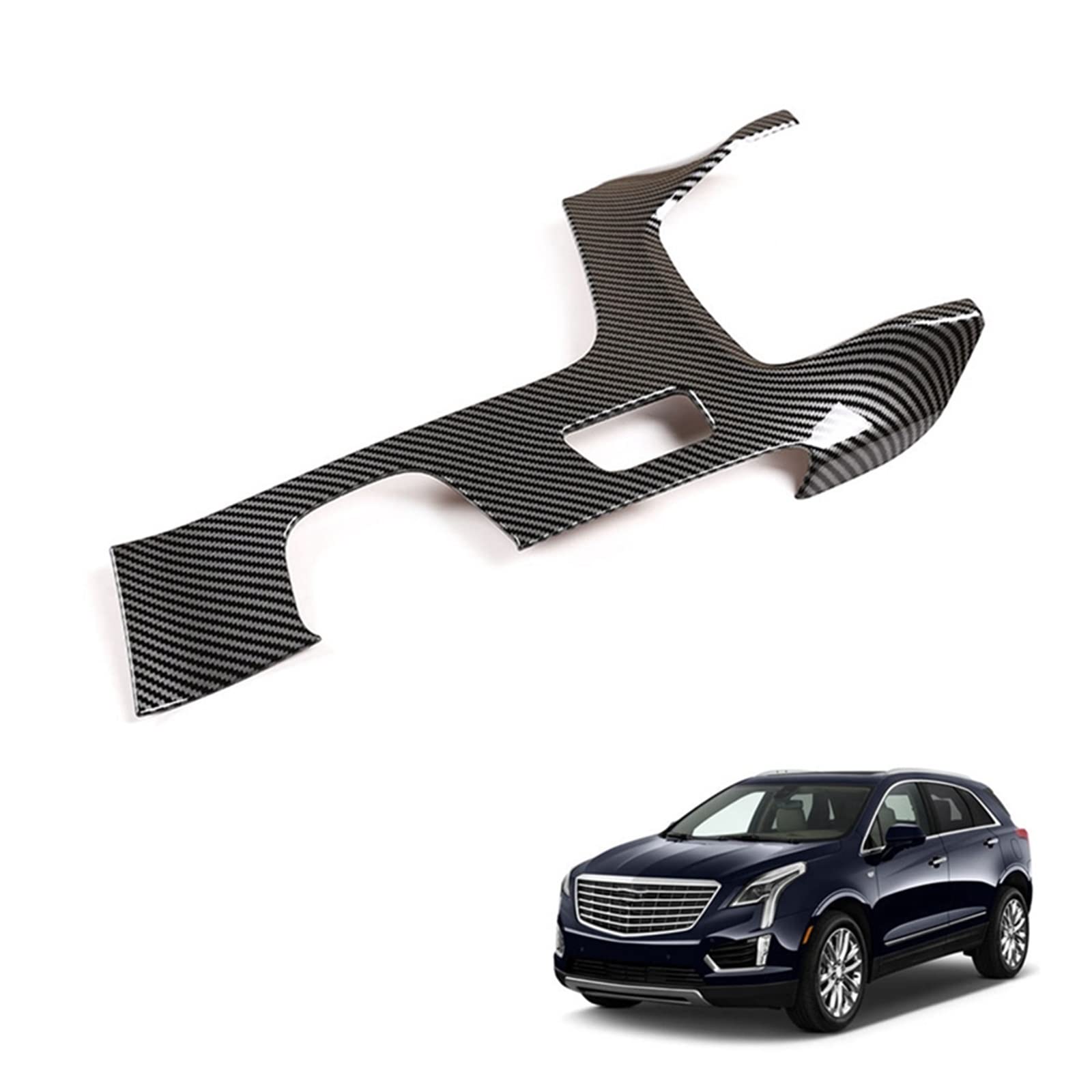 Centralne sterowanie samochodu z włókna węglowego Panel zmiany biegów naklejka stylizacja pasuje do Cadillac XT5 2017 2018 2019 Auto akcesoria do przycinania straż zestawy naklejek
