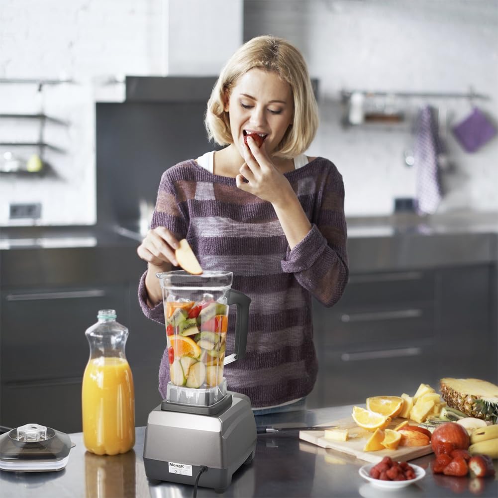 Blender do smoothie, robot kuchenny, wielofunkcyjna maszyna do rozbijania ścian, blender kielichowy o dużej prędkości 26000 obr./min z pojemnikiem 2 l bez BPA, do kuchni, mleka, herbaty, kawy, deser