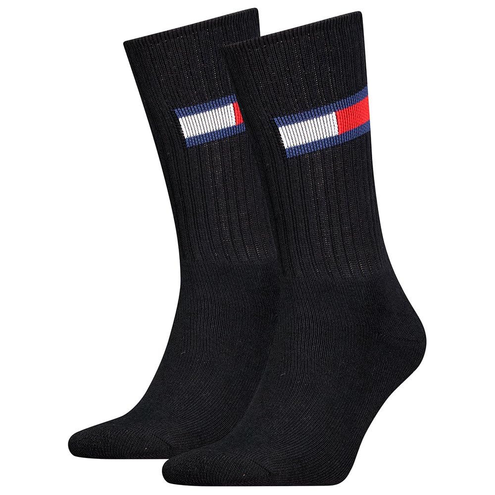 Tommy Hilfiger TH UNI TJ SOCK 2P FLAG, black, 39-42