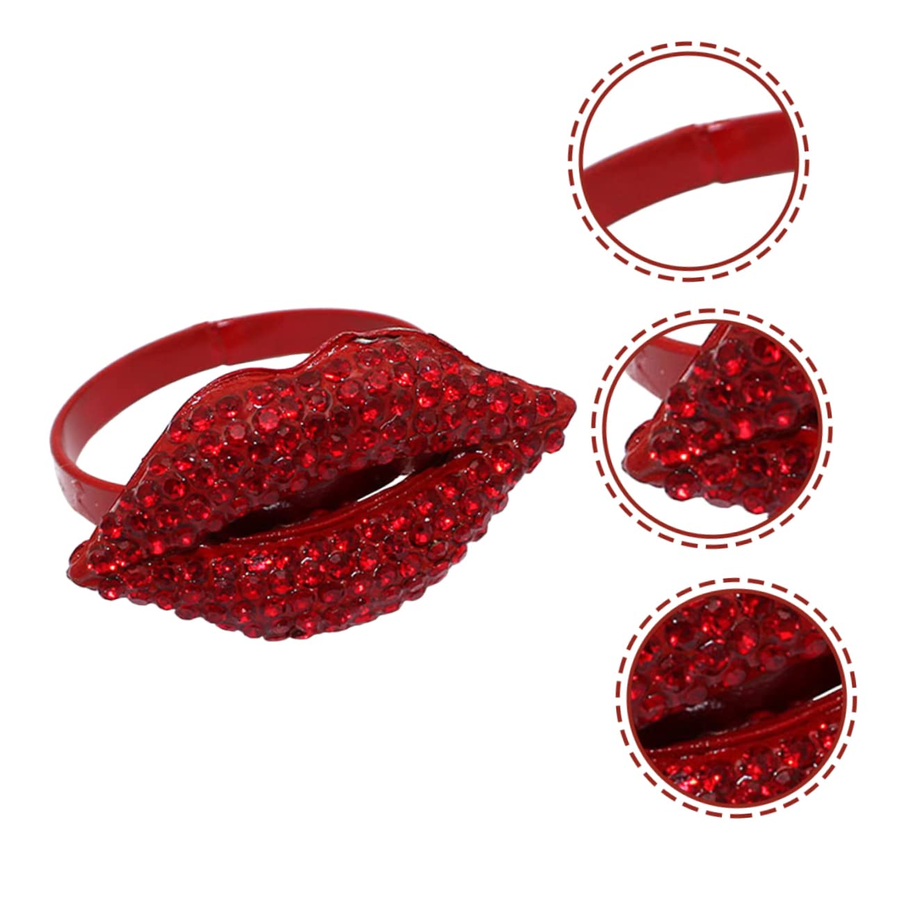 Alipis 3 Series Anillos De Servilleta De Hebillas Decorativas para De San Valentín Soporte De Servilleta De Elegante Accesorios para Eventos Y Decoración De Mesa 4 Piezas X 3