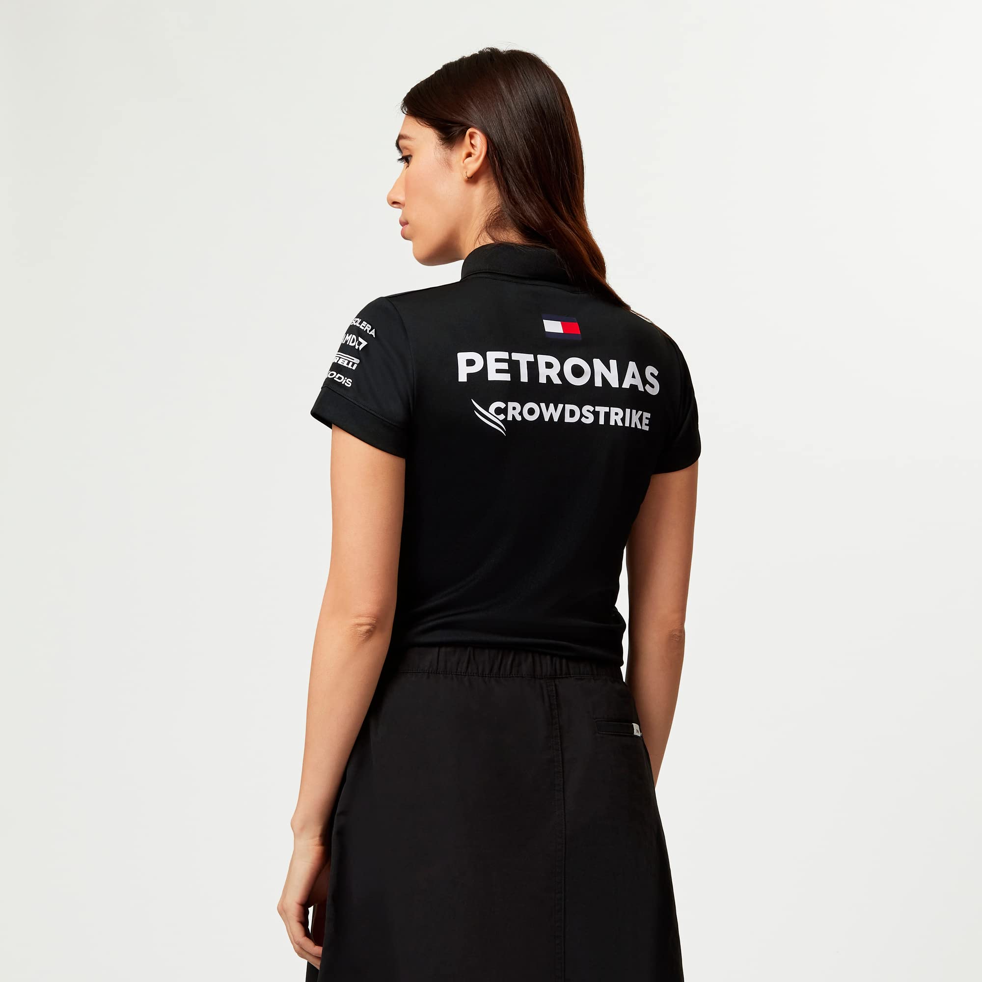 Mercedes AMG Petronas Formula One Team - Polo del Equipo para Mujer 2023 - Negro - Talla: M