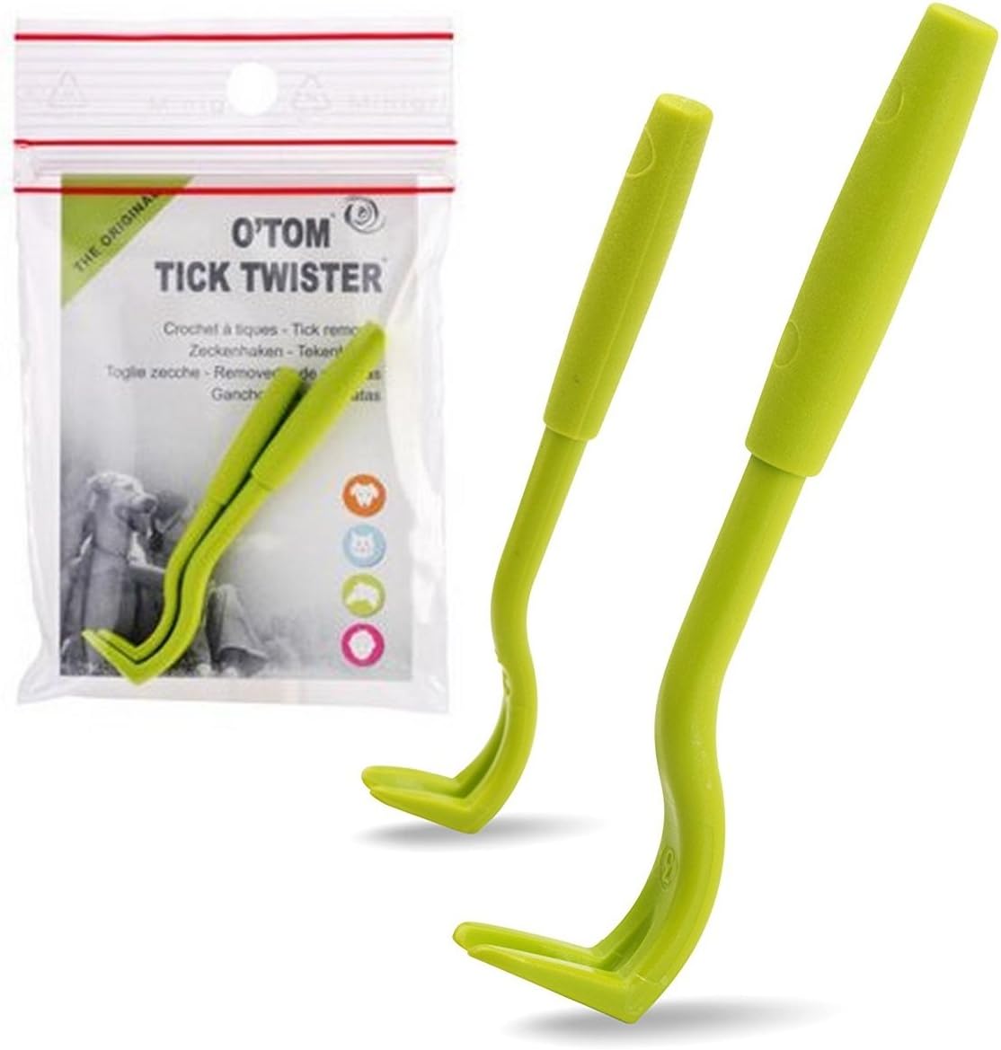 O'Tom Tick Twister Removal Tool Safe & Easy for Pets & Humans 2 per pack