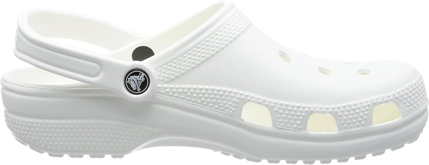 Crocs Unisex-Adult Classic Clogs 9 Women/7 Men White