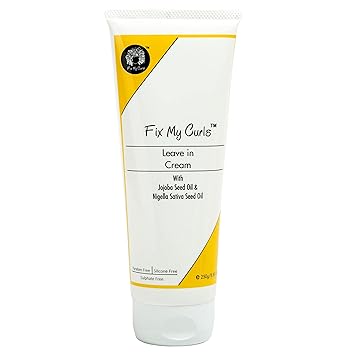 Fix My Curls Leave In Cream for styling Curly And Wavy Hair, Plant Protein Rich, CG Friendly, Silicone & Paraben Free, Frizz Control Solution, Cruelty Free (250gm)