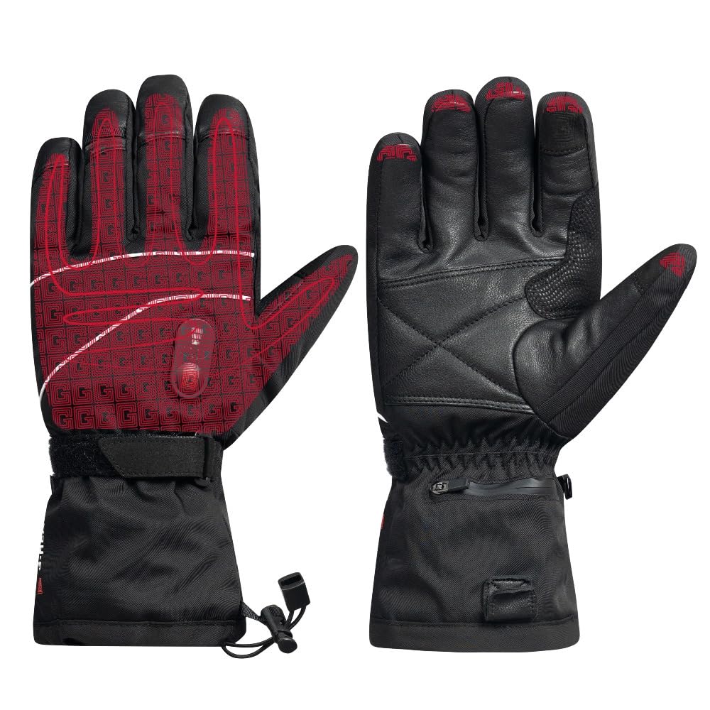 G-HEAT Limit‑30 - Guantes calefactables unisex con baterías, aptos para pantalla táctil, impermeables y resistentes al viento, con correa extraíble, ideales para esquí, snowboard y deportes de