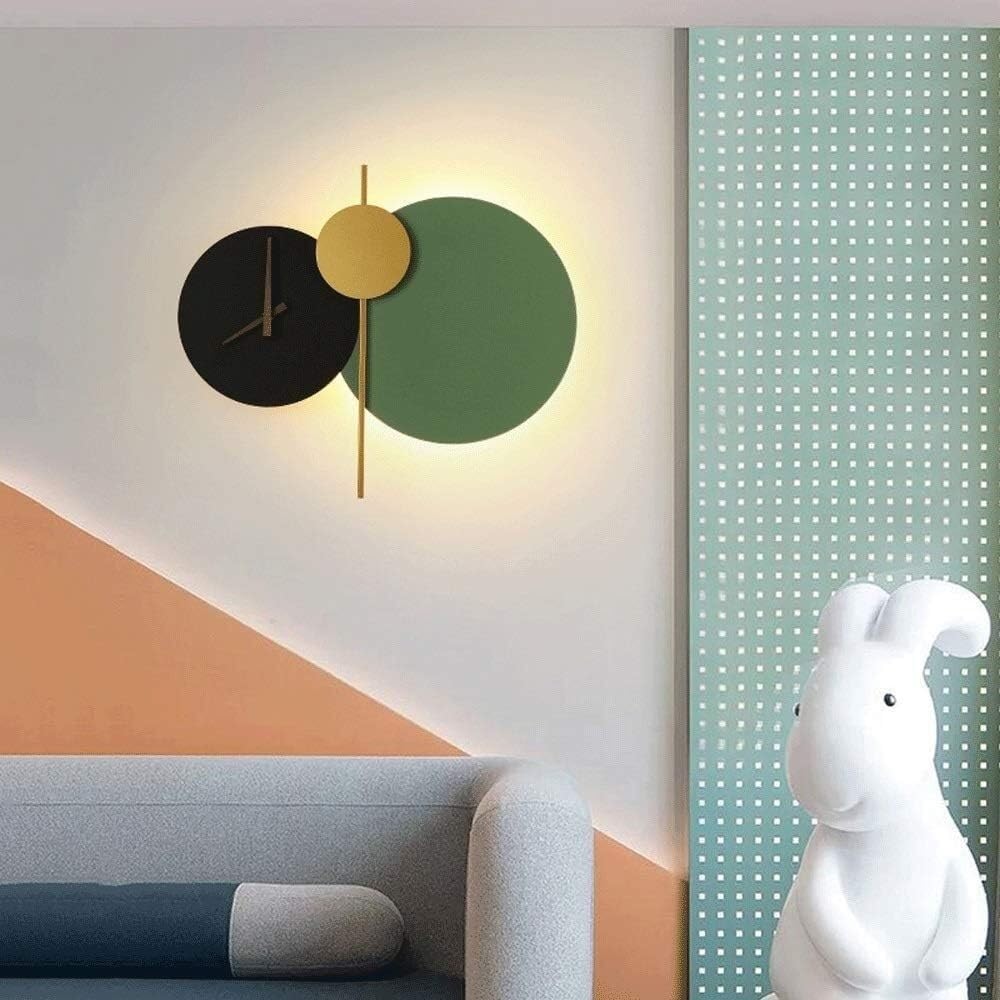 Pendule Murale Horloge Murale LED Moderne Et Silencieuse, Nordique D'intérieur pour Salon Chambre À Coucher Horloge Cuisine